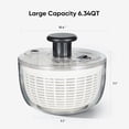 thumbnail image 2 of 6.4 Qt Salad Spinner Large Lettuce Plastic Vegetable Fruit Washer Non Slip Base BPA Free, 2 of 7