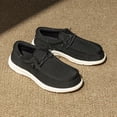 thumbnail image 2 of Mocasines casuales para hombre Bruno Marc sin cordones negro y blanco talla 10.5, 2 of 9