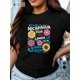 thumbnail image 1 of Floral Nicaragua typography women's comfit t-shirt, 1 of 8