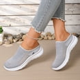 thumbnail image 4 of Rokment Womens Orthopedic Clogs Backless Walking Slides Sandals Lightweight Comfortable Mesh Athletic Nursing Driving Arch Support Mules Slip on Casual Sneakers Summer Fall Grey Size 7.5, 4 of 5