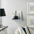 thumbnail image 2 of Danya B. 16 in Modern Single Floating Shelf on Aluminum Bar - White, 2 of 5