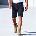 thumbnail image 7 of Cargo Shorts for Men Waterproof Tactical Work Shorts Knee Length Baggy Elastic Waist Hiking Shorts with Pockets Black M, 7 of 7