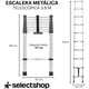 thumbnail image 2 of Escalera Telescópica de 3.8 Metros 10 Escalones Escalera Recta de Aluminio Soporta 150 kg Plegable De retracción Multiusos Extensible Compacta y Portátil Bloqueo De Escalón, 2 of 4