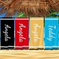 thumbnail image 2 of 1pc Personalized Striped Beach Towel - Custom Name Soft Microfiber Towel, 30"x60" Absorbent Quick-Dry Towel for Adults, Pool, Vacation, Summer, Birthday Gift, 2 of 8
