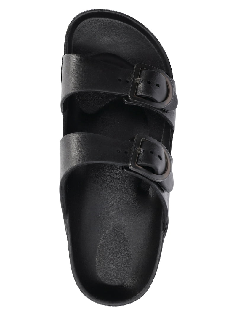 Time and Tru Women's Double Buckle EVA Slide Sandals - Walmart.com