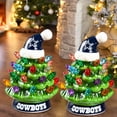 thumbnail image 3 of Dallas Cowboys 2-Pack 4" Ceramic LED Christmas Tree Set, 3 of 3