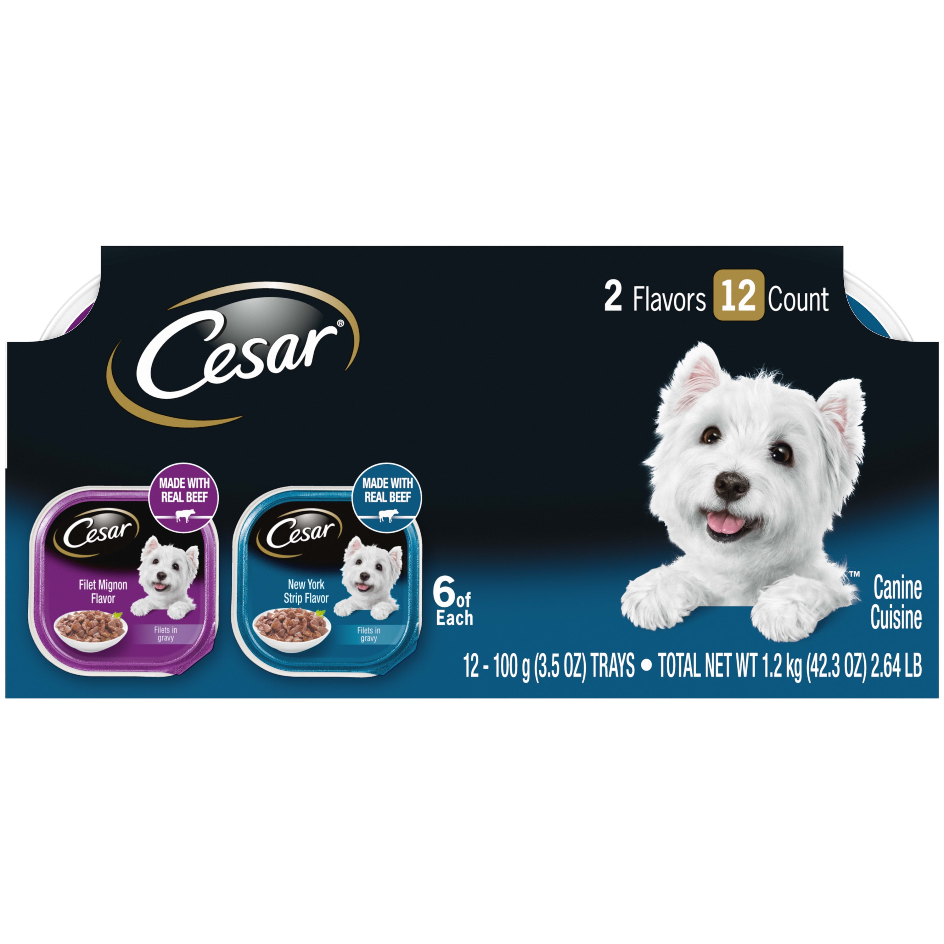 12 Pack CESAR Wet Dog Food Filets In Gravy Filet Mignon New York 12-pack-cesar-wet-dog-food-filets-in-gravy-filet-mignon-new-york