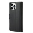 thumbnail image 3 of SaniMore for iPhone 14 Pro 6.1" 2022 Case, PU Leather Magnetic Flip Folio Shell with Card Holders RFID Blocking Kickstand Shockproof TPU Magnetic Closure Business Cover For iPhone 14 Pro, Black, 3 of 10