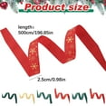thumbnail image 2 of Gnwei 1 Rolls 5 Yards Christmas Ribbon 1 Inch, Red and Green Satin Ribbon Christmas Craft Ribbons for Gift Wrapping Bow Making DIY Crafts Holiday Xmas Party Decorations, 2 of 5