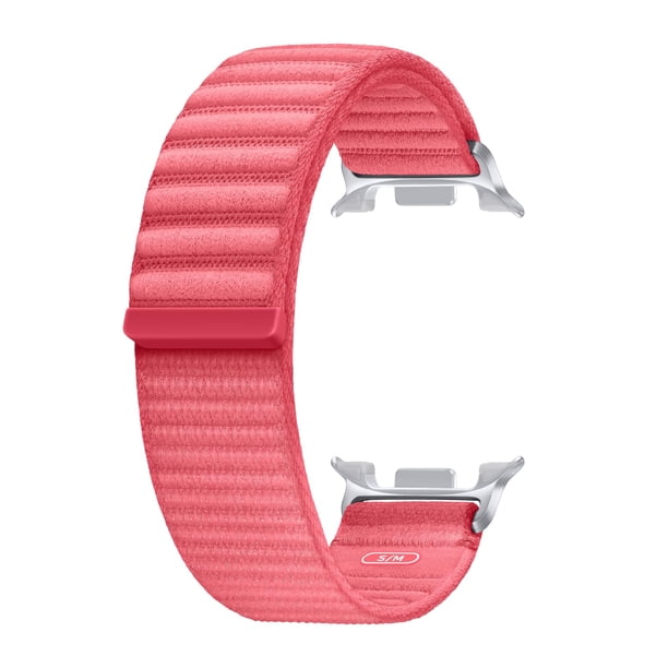Correa de reloj Samsung Galaxy Watch 8 de nailon S/M, color rojo coral