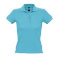thumbnail image 1 of SOLS- Polo de manga corta de algodón piqué para mujer (Azul Atoll), 1 of 5