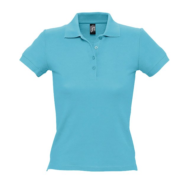 SOLS- Polo de manga corta de algodón piqué para mujer (Azul Atoll)