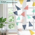 thumbnail image 4 of Yayeee Window Curtains Set of 2 for Living Room Light Filtering 63"x52", White Minimalist Triangles, 4 of 7