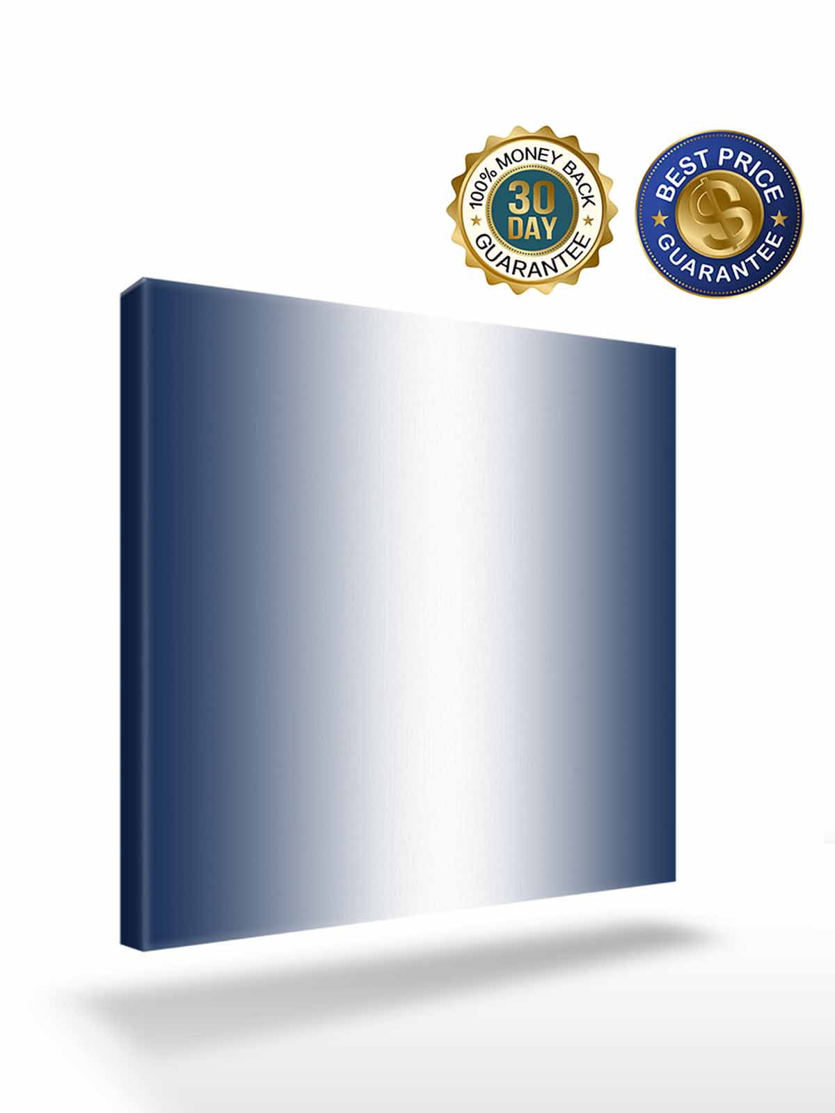 Navy Blue Canvas Wall Art, and White Gradient Framed Wall Decor Modern Artwork Prints Painting for Living Room, Bedroom, Kitchen & Cafe Decor 28x28 Inch