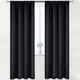 thumbnail image 2 of Cortinas Blackout para Recamara con Aislamiento Térmico, Cortinas para Sala 100% Poliéster Tela, Reducción de Ruido, Suave Cortinas con Bolsillo para Barra, 2 Paneles, 132 x 213.3 cm, Negro,Azul, 2 of 7