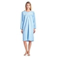 thumbnail image 2 of Casual Nights Women's Long Sleeve Micro Fleece Cozy Floral Night Gown, 2 of 5