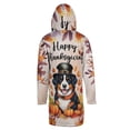 thumbnail image 2 of Happy Thanksgiving Bernese Mountain Dog Welcome Thankful Fall Autumn Pumpkin All Over Print 3D Hooded Duffle Toggle Coat Berner Lover Gifts - 02021, 2 of 6