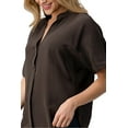 thumbnail image 4 of Dolman Sleeve Silk Solid Blouse Top, 4 of 10