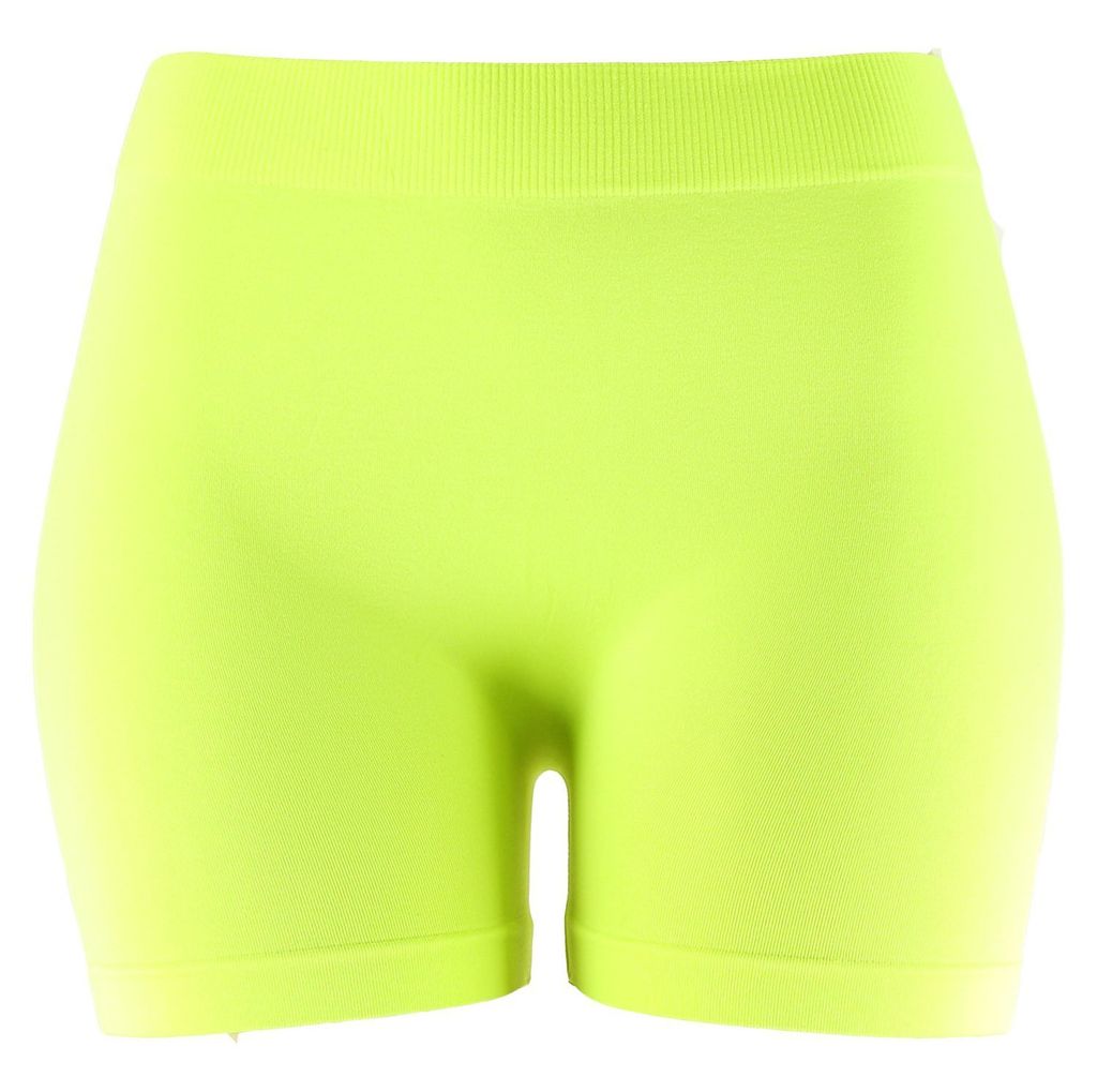 Seamless Solid 12" Spandex Yoga Workout Stretch Leggings Shorts