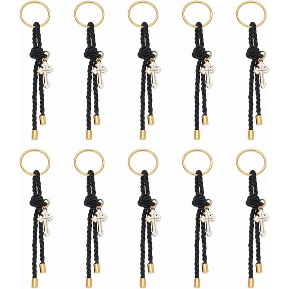 10 pcs Polyester Cord Keychain Key Chains Handmade Keychain Key Accessory for DIY handcrafting