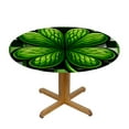 thumbnail image 3 of PIKWEEK  St. Patrick's Day Shamrocks Clovers Paid Round Fitted Tablecloth Elastic Edge Waterproof Oil-Proof Table Cover Stain-Resistant Table Cloth Fits Round Tables, 3 of 7