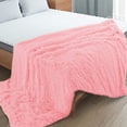 thumbnail image 6 of TWINNIS Super Soft Shaggy Long Faux Blanket, Washable Warm Throw Blanket for Couch Sofa Chair,50"x60",Pink, 6 of 7