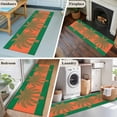 thumbnail image 5 of 2'x6' Rug Runners for Hallways Kitchen, Coconut Tree Non Slip Entryway Beside Floor Carpet Runner, Boho Tropical Orange Green Stripe Summer Washable Laundry Room Bedroom Throw Rugs Mat for Family Pet, 5 of 8