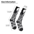thumbnail image 2 of Rocae Gothic Skull Floral Art for Novelty Casual compression Socks For Women Men Contrast Color Stockings, 2 of 6