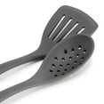 thumbnail image 3 of Oster Ridgecrest 2 Piece Silicone Kitchen Tool Slotted Spoon and Turner Set in Gray, 3 of 5