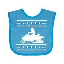 Inktastic Snowmobile Gift Silhouette Boys or Girls Baby Bib
