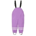 thumbnail image 4 of Huowey Children Rain Suit Mud Trousers Rain Dungarees Unlined Wind And Waterproof Rain Trousers Rain Clothingnylon Stylish Mud Jumpsuit Raincoat,Purple,6-8 Years, 4 of 6