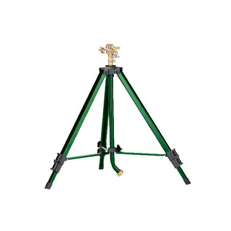 Brass Impact Sprinkler - Orbit Heavy Duty Brass Lawn Impact Sprinkler on Tripod Base, Water Yard - 58308N