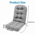 thumbnail image 4 of JIAN YA NA Adirondack Rocking Chair Cushion, High Back Patio Chair Cushions, Water Resistant Outdoor Furniture Seat Pads with Ties (43x19x3 Inch, Light Gray), 4 of 11