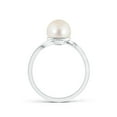 thumbnail image 2 of ANGARA Freshwater Cultured Pearl Solitaire Bypass Ring in 925 Sterling Silver for Women | June Birthstone, Birthday, Anniversary, Jewelry Gift for Women | Pearl Ring, 2 of 10