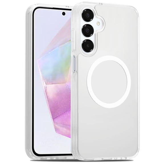 For Samsung Galaxy A36 MagSafe Compatible Case Hybrid Soft TPU Bumper Hard Translucent Matte Back Slim Shockproof Cover, XPM Phone Case [Clear]