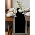 thumbnail image 4 of Table Runner Dresser Scarves 108 Inch Long, Greek Art Inspired Linen Dining Table Runners Abstract Monochrome Black White Tabletop Scarf for Wedding Holiday Party Kitchen, 4 of 7