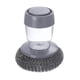 thumbnail image 1 of Cepillo fregador automático con dispensador de líquidos y cerdas de alambre de acero | Depósito de jabón integrado | Limpiador de ollas y sartenes de cocina con mango corto | Estropajo resistente y, 1 of 1