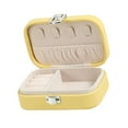 thumbnail image 3 of Caja organizadora de joyas, pequeña caja portátil para joyas, caja de almacenamiento duradera para joyas, para , joyería, , pendientes, n Amarillo Yinane Organizador de joyas, 3 of 5