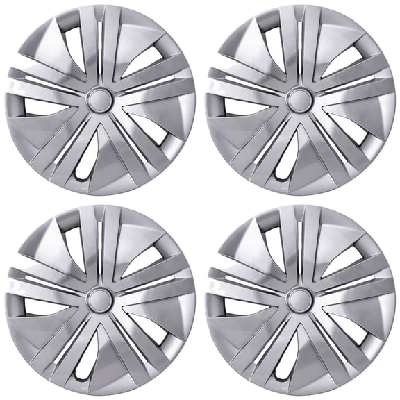 Set of 4 16" 10 Spoke Wheel Covers for 2018-2025 Nissan Leaf S - Silver