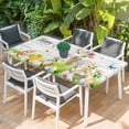 thumbnail image 2 of Easter Table Cloths for 5 Foot Rectangle Tables, Spring Sheep Bunny Duck Plants Wooden Grain Patio Waterproof Elastic Fitted Tablecloths, Washable Rectangular Table Cover for Camping, 2 of 8