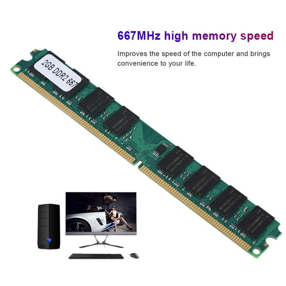 Memoria Ram Bling Bling para PC DDR2 2G 667MHz PC2-5300, Compatible con AMD