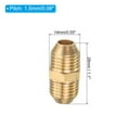 thumbnail image 2 of Pipe Fitting, 3 Pack M14 to M14 Male Thread 1.1 Inch for Water Pipes, Gold, 2 of 5