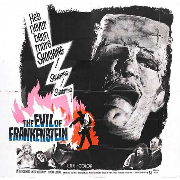 The Evil Of Frankenstein Movie Poster Style A 30 X 30 1964 Walmart Com Walmart Com