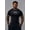 Black and Gray, variant on YA New Men's Tight T-shirt Jogger Sports and Fitness Running Training Quick-Drying T-Shirt
