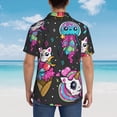 thumbnail image 3 of Lsque Cat Icecream pattern Hawaiian Shirt for Men, Unisex Summer Beach Casual Short Sleeve Button Down Shirts-XX-Large, 3 of 9