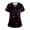 Black #290, variant on Valentine Scrub Top for Women Hoilday Criss Cross V Neck Cute Love Heart Printed Scrubs Casual Short Sleeve Scrub Shirts Nursing Workwear Medical Nurse Uniform with Pockets Dark Purple XL