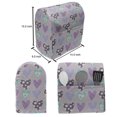 thumbnail image 4 of Hearts Stand Mixer Cover, Drawing Illustration of Rhythmic Romance Motifs Dots, Kitchen Appliance Organizer Bag Cover with Pockets, 5 Quarts, Mauve Multicolor, by Ambesonne, 4 of 4