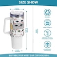 thumbnail image 3 of SKYSONIC 40 oz Gray and White Cats Tumbler with Handle and Straw Lid, Insulated Cup Reusable Stainless Steel Water Bottle Travel Mug, 3 of 7