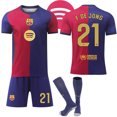 thumbnail image 1 of 2024-2025 Barcelona Home Kids Adult New Football Shirt With Socks No.21 F.DE JONG, 1 of 2