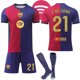 thumbnail image 1 of 2024-2025 Barcelona Home Kids Adult New Football Shirt With Socks No.21 F.DE JONG, 1 of 2